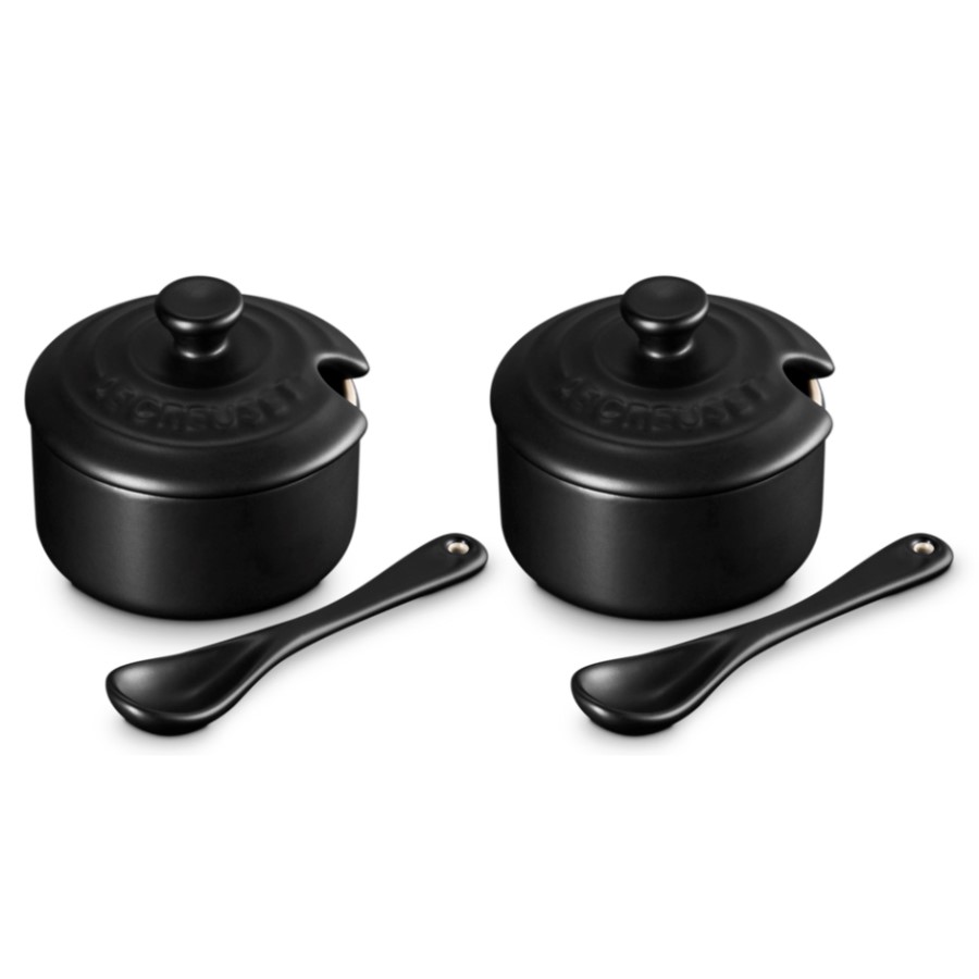 additioanl image for  Le Creuset Set of 2 Condiment Pot S/Blk. 